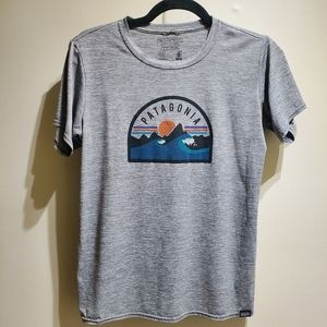 Patagonia Women's Heather Gray Graphic Crew Tee - Gray